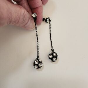 Elegant Black chain with disco ball drop